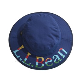 L.L.Bean Kids Elle Bean Sun Shade Bucket Hat, Indigo Ink/Nautical Navy