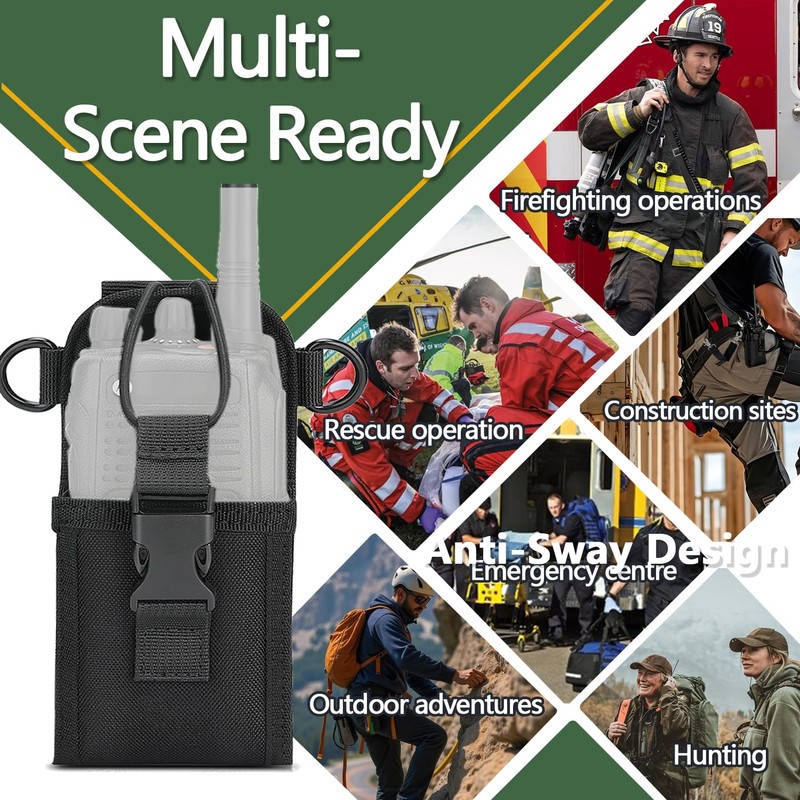 Radio Holster for Firefighter Bundle Set, Includes Radio Strap and