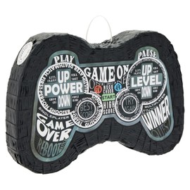 Juvale Video Game Pinata for Boys, Gamer Birthday Decorations and Party Supplies, Controller Shaped (Small, 16.5x11x3 in) - Video Game Birthday Decorations