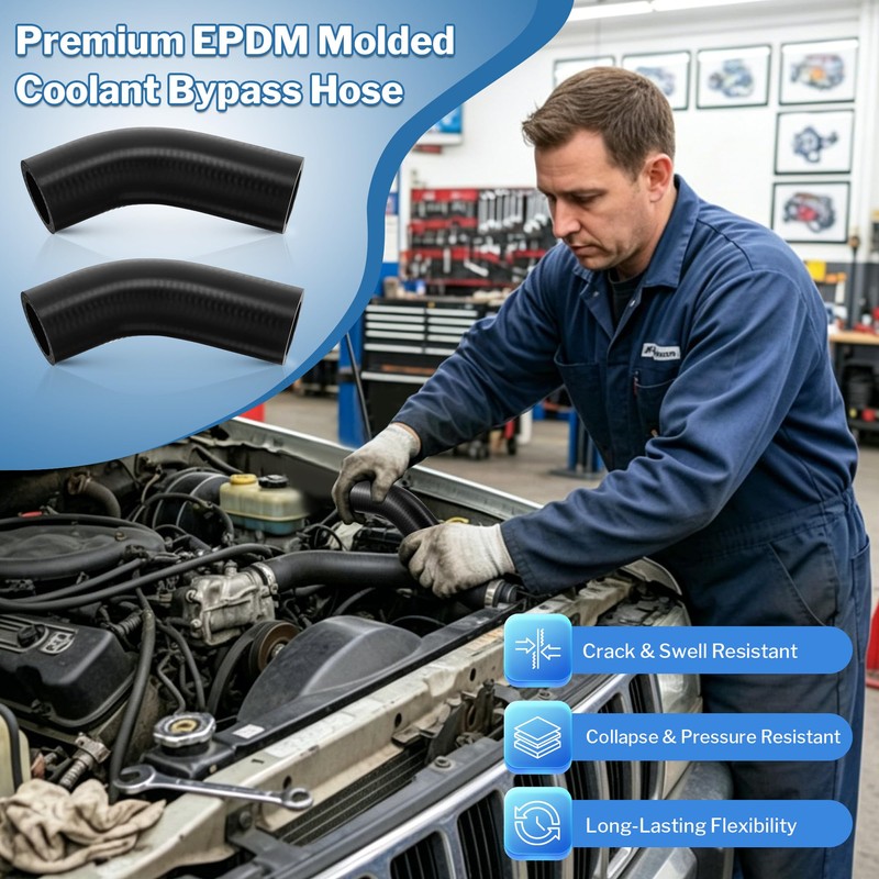 2 Pack Molded Coolant Hoses Kit, Compatible with Ford/Gates 22038