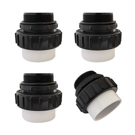 4 Pack 2 Inch Hi Temp Unions, 2" MIP x 2" PVC Union, Compatible with Pentair Whisperflo and Intelliflo 21063-200-000 Swimming Pool and Spa Pumps High Temp Unions for Pool Pump