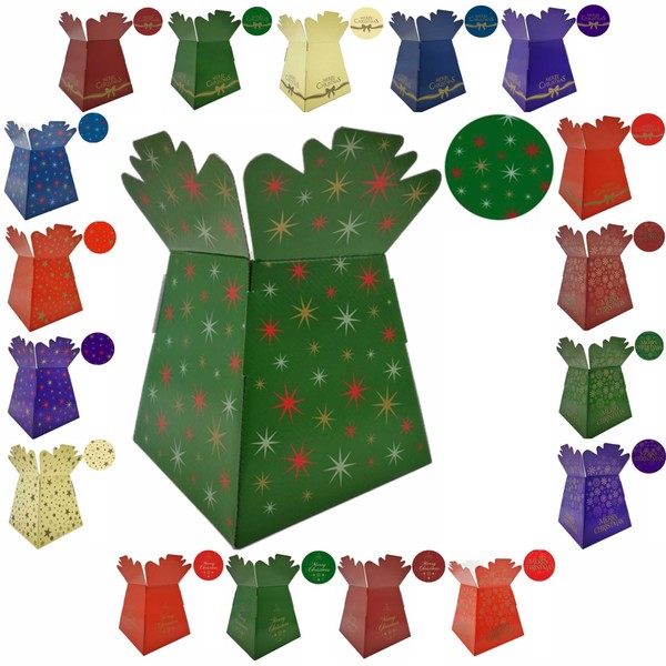 Festive Christmas Design Bouquet, Flower Box/Vase - Transportation Xmas Display