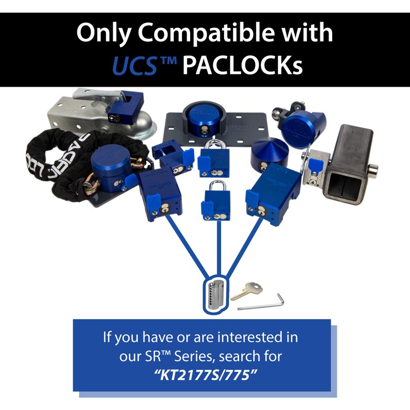 PACLOCK's UCS-9A/775 Hasp and Puck Combo Kit, High Performance 6-Pin