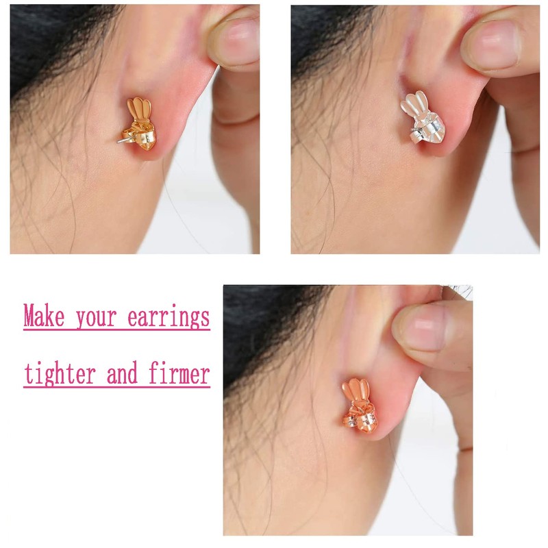 Earring Lifters, 3 Pairs Adjustable Hypoallergenic Earring Backs for Droopy