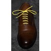 Mens Dress Shoelaces Thin Waxed - Yellow, 30 Inch Long
