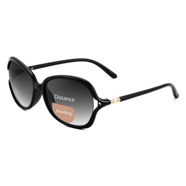 FEISEDY Fashion Bifocal Reader Sunglasses for Women Butterfly Blue Light