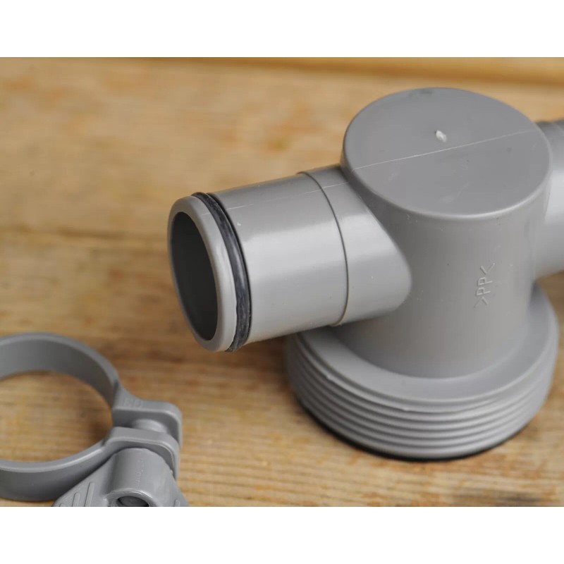 Bestway Pool T-Joint Pump Hose Connector with Hose Clamps