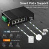 5 Port Gigabit PoE Industrial Switch, IEEE802.3af/at Ethernet, 1 SFP