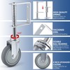 ERKOON 4 Packs Heavy Duty Gate Wheel Spring-Loaded Gate Casters,