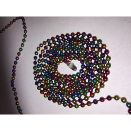 Unbranded Rainbow Ball Chain Fan Pull Necklace #6, 3.2 mm 1/8 inch, 2 ft w/connectors
