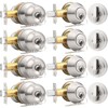Probrico 4 Pack Keyed Alike Entry Handlset with Single Cylinder