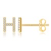 H Initial Earrings - Hypoallergenic Initial Studs Earrings Jewelry Gifts