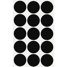 Labels 30 mm stickers, assorted colours, size 3 cm labels by Royal Green., Black 225