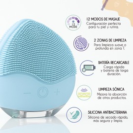 Elektrische Gesichtsreinigungsbürste, wiederaufladbares Ultraschall-Massagegerät aus Silikon, IPX6, Skincare Reinigungsgerät, Anti-Aging, straffend, Peeling, Geschenk, Strong (Cele)