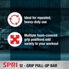 SPRI Pull Up Bar - 12-Grip Door Mounting Pull-Up Bar
