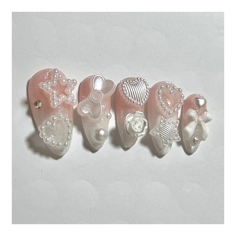 Muted Bling Handmade Nail Tips - Round / 뮤트블링 수제네일팁