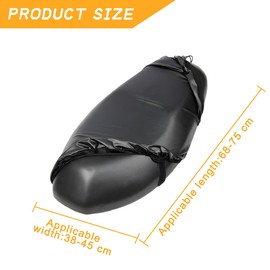 CGEAMDY Universal Motorcycle Seat Cover, Scooter Seat Cover, Leather, Non-Slip Motorcycle Seat Covers, Motorcycle Cushion Waterproof and Scratch-Resistant, Waterproof Scooter Moped Leather Seat Covers