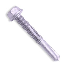 U-Turn Fasteners Self Tapping Screws - #12-24 x 1-1/2" Hex Washer Head Self-Drilling Tek Screw Zinc Plated Steel for Attaches Sheet Metal Steel or Steel to Metal | (Pack of 250)