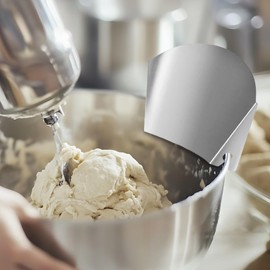 Stainless Steel Mixer Pouring Shield,Kitchen Mixer Pouring Shield,Safety Pouring Shield Stainless Steel Pour Chute,Protective Splatter Cover Kitchen Accessories for Stand Mixer