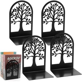 Sujetador de Libros Metal, Sujetalibros Estable y Antideslizante