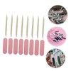 Vaguelly 100 Sets Manicure Tools Kit Wooden Nail Files Polishing