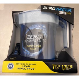 ZeroWater 7 Cup 1.7L 5-Stage Ready Pour Pitcher Plus Water Quality Meter