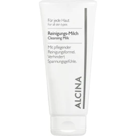 ALCINA Reinigungs-Milch - 1 x 150 ml - Jede Haut - Sanfte und milde Gesichtsreinigung für empfindliche, trockene Haut - Mit wertvollem Traubenkernöl - 1 x 500 ml