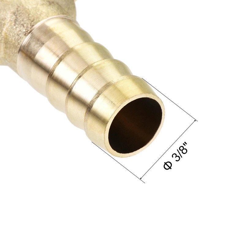 uxcell Reducing Barb Hose Fitting Y Shape Pipe Connector Brass