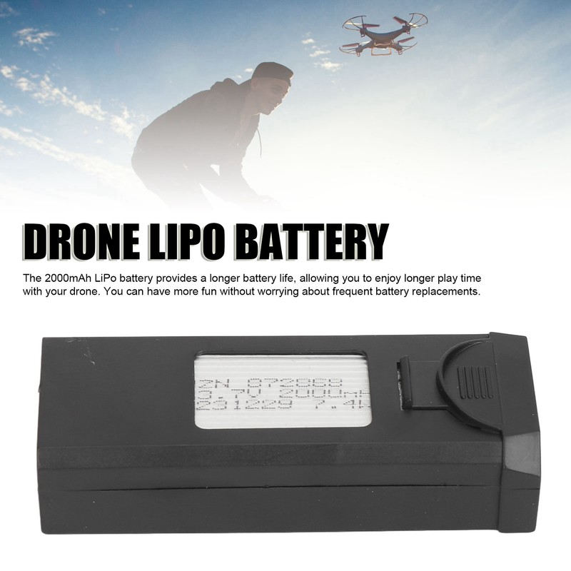 3.7V 2000mAh LiPo Battery Lightweight Drone Lithium Battery For LSRC