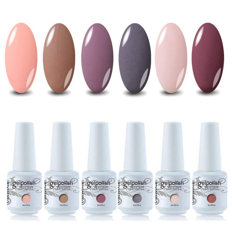 Vishine 24 Colors Gift Set Gel Nail Polish Kit Soak