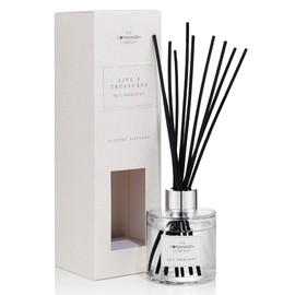 The Copenhagen Company Luxury Reed Diffusers for Home | Aromatherapy Scented | 10 Weeks Long Lasting Fragrance | 10 Natural Rattan Reeds | The Copenhagen Company - Fig & Blackcurrant (100ml)