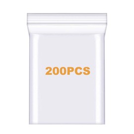 200 Pack 2" x 3" Thick Clear 2.4 Mil Small Zip Lock Seal Poly Bags Reclosable Zip Plastic Bag Jewelry Earrings Bead Pill Mini Zipper Bags