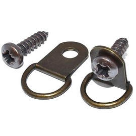 SISI UK® 20 x D Rings Picture Photo Frame Hanging Hooks Hangers Canvas Hook Wall Bracket Hanger with Screws Bronze