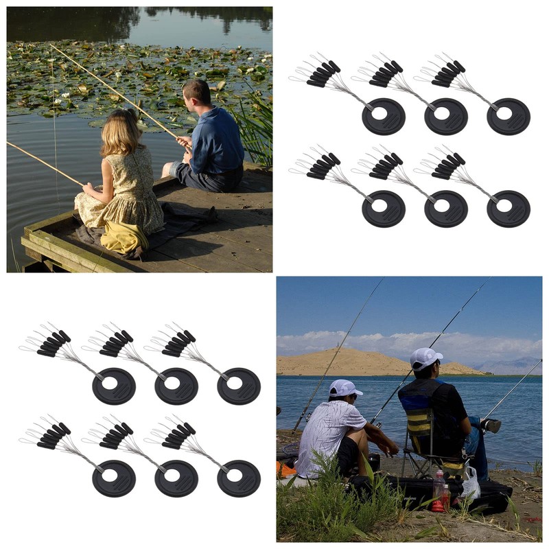 SING F LTD 100PCS Rubber Fishing Bobber Beads Stopper 6