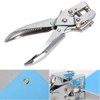 Multi Function Punch Pliers Silver 60# Steel Electroplated Eyelet Hole