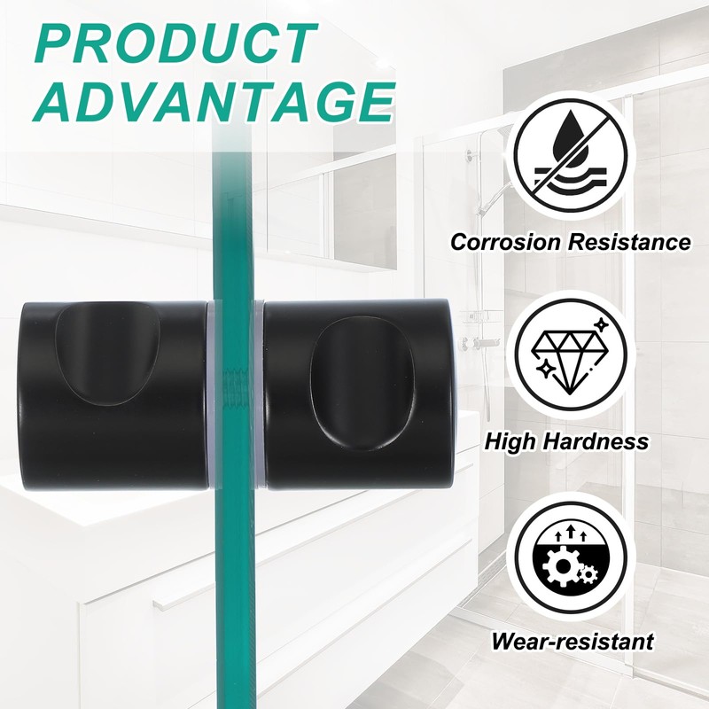 PATIKIL Glass Shower Door Handle, Aluminum Alloy Back-to-Back Shower Door