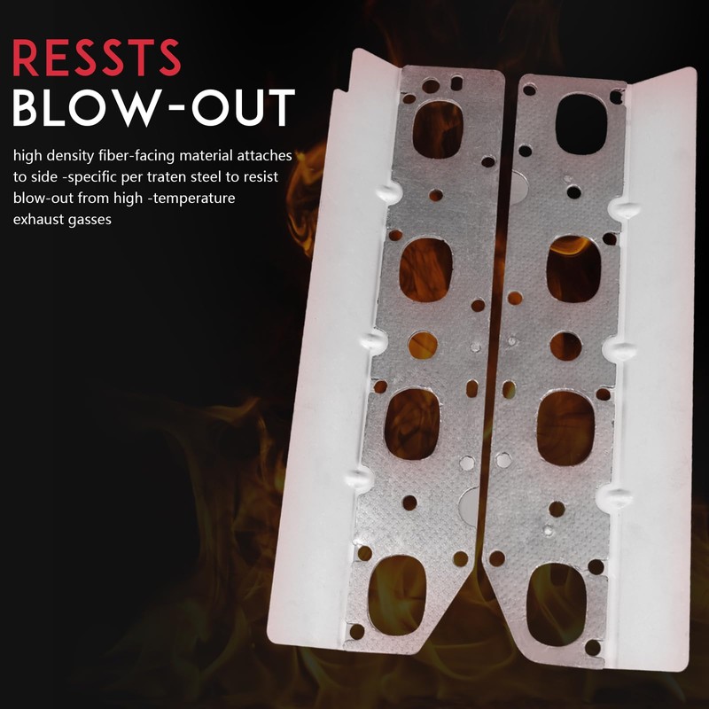 Donpida Exhaust Manifold Gasket and Bolt/Strud Set Compatible with Chrysler