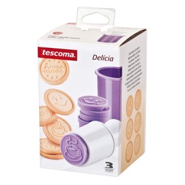 Tescoma Cookie Stamp with Cookie Cutter - Various Designs (Party)