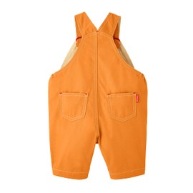 Miki House 10-3339-492 Overalls, 6/4 Length, Logo, Plain, Overalls, Overalls, 100% Cotton, For Boys, Girls, Baby, Kids, Children's Clothing, brown (light brown)