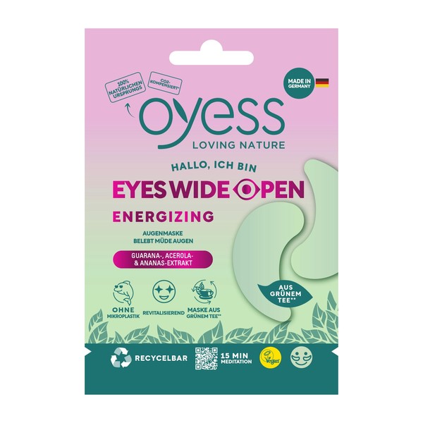OYESS loving nature eye mask, eyes wide open, energizing