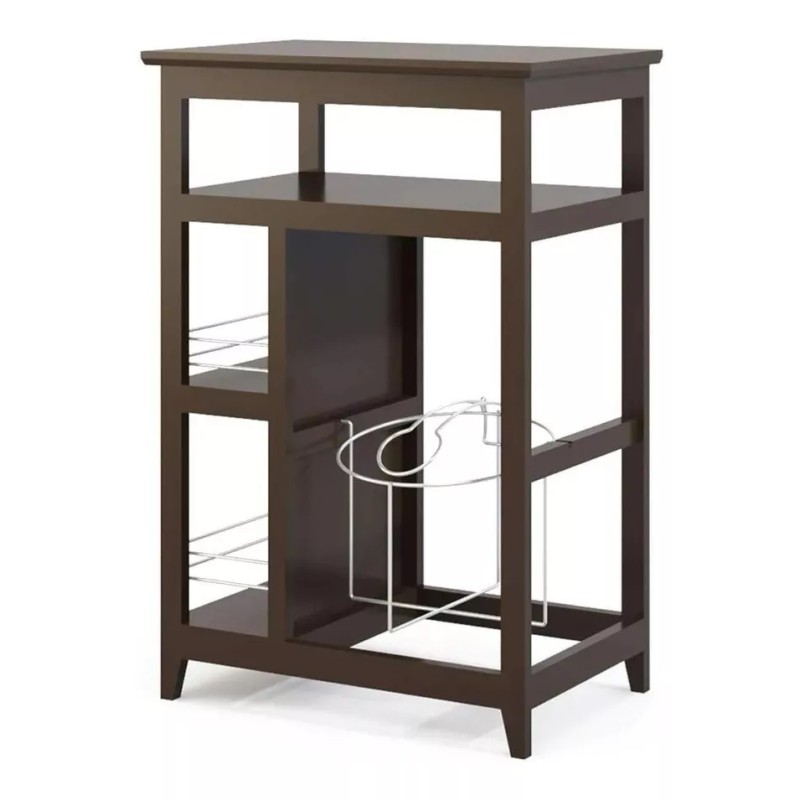 Tubogar Portagarrafón De Agua Mesa Multiusos Compartimentos Iza Café