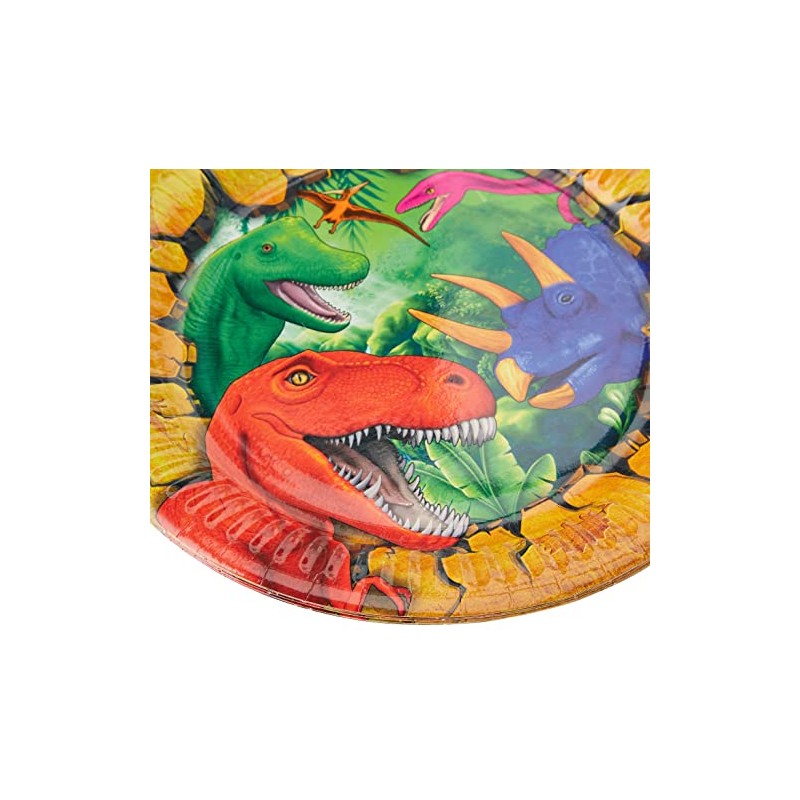 Folat 6 Paper Plates, Dinosaur, Dinosaur Plates, Children's Birthday Parties,