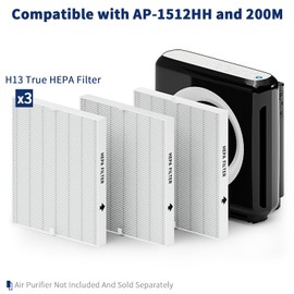 3-Pack Airmega AP-1512HH Filter Set Replacement for Coway Airmega AP-1512HH and 200M Air Purifiers, Three H13 True HEPA Filters Only, Compared to Part # 3304899