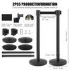 kaiyomi 2 Pack Stanchions Posts with Retractable Belts, 11 Feet
