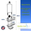 Gecko-Loc Extra Long Adjustable Hanging Shower Organizer with Deep Shelf