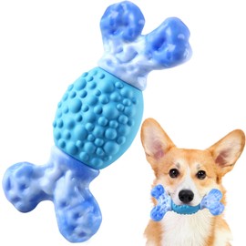 Rensh Tough Dog Toys for Aggressive Chewers, Indestructible Dog Chew Toys for Medium Large Breed, Sturdy Aggressive Chew Dog Toys to Keep Them Busy, Dog Chew Bones Toy for Long Lasting (Milk Flavor)