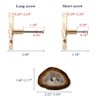 Yoption Set of 4 Cabinet Drawer Knobs Natural Agate Pull