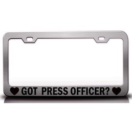 Custom Brother - GOT Press Officer ? Metal Car SUV Truck License Plate Frame Ch h34