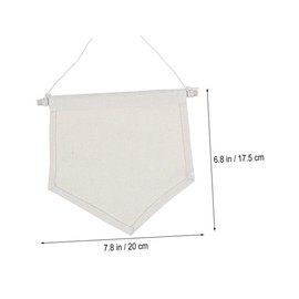 LALAFINA 2pcs Hanging Brooch Canvas Pennant Banner for Badge Collection Blank Display Wall Decoration for DIY Projects for Home and Rooms
