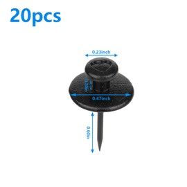 SAVITA 20pcs Picture Hangers Nails Double-Headed Wall Nails Pushpin Hook Hangers Decorative Push Pin Hooks for Home Classroom Office Study Room Drywall (Black)